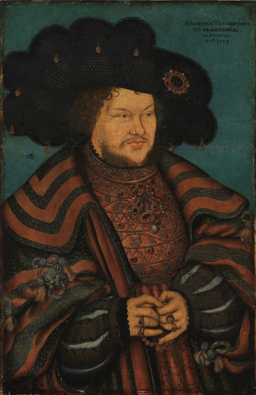 Portret van keurvorst Joachim I. Nestor van Brandenburg door Lucas Cranach the Elder