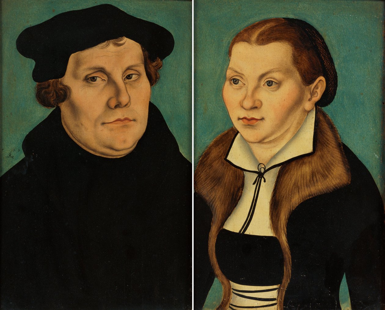 Dubbelportret Martin Luther en Katharina Bora door Lucas Cranach the Elder