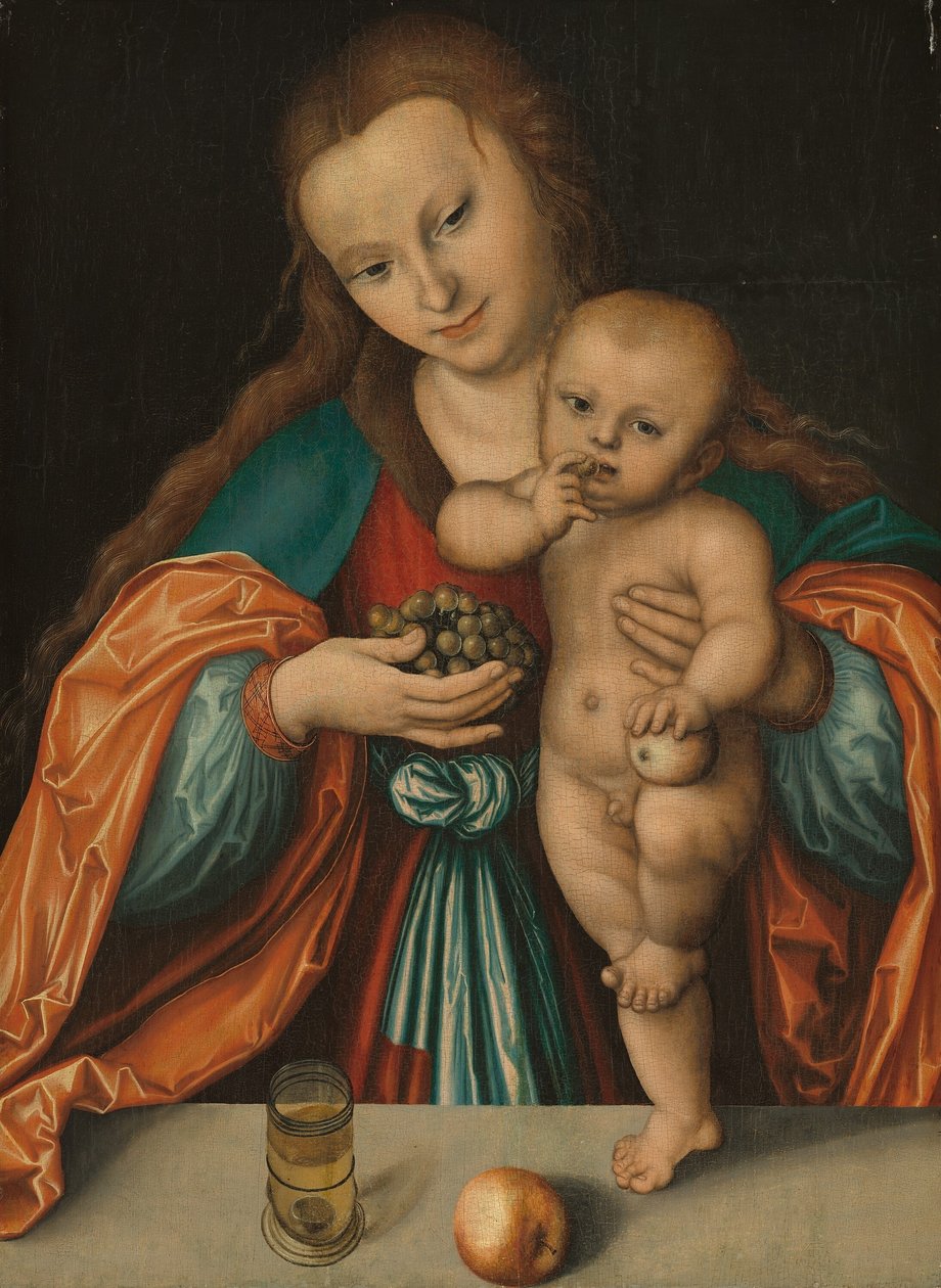 Madonna en Kind door Lucas Cranach the Elder