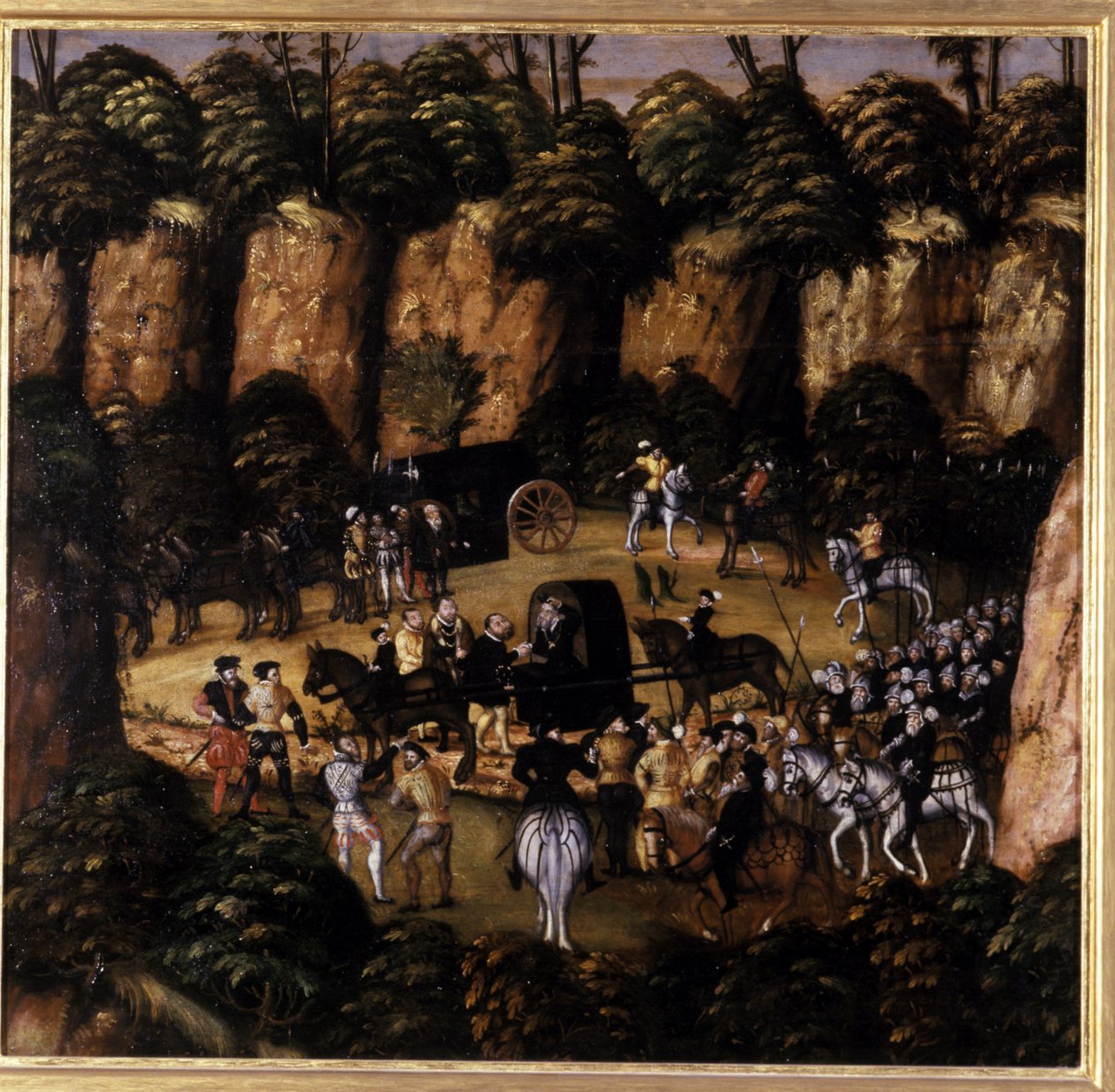 Johann Frederik de Grootmoedige en Koning Karel V door Lucas Cranach the Elder