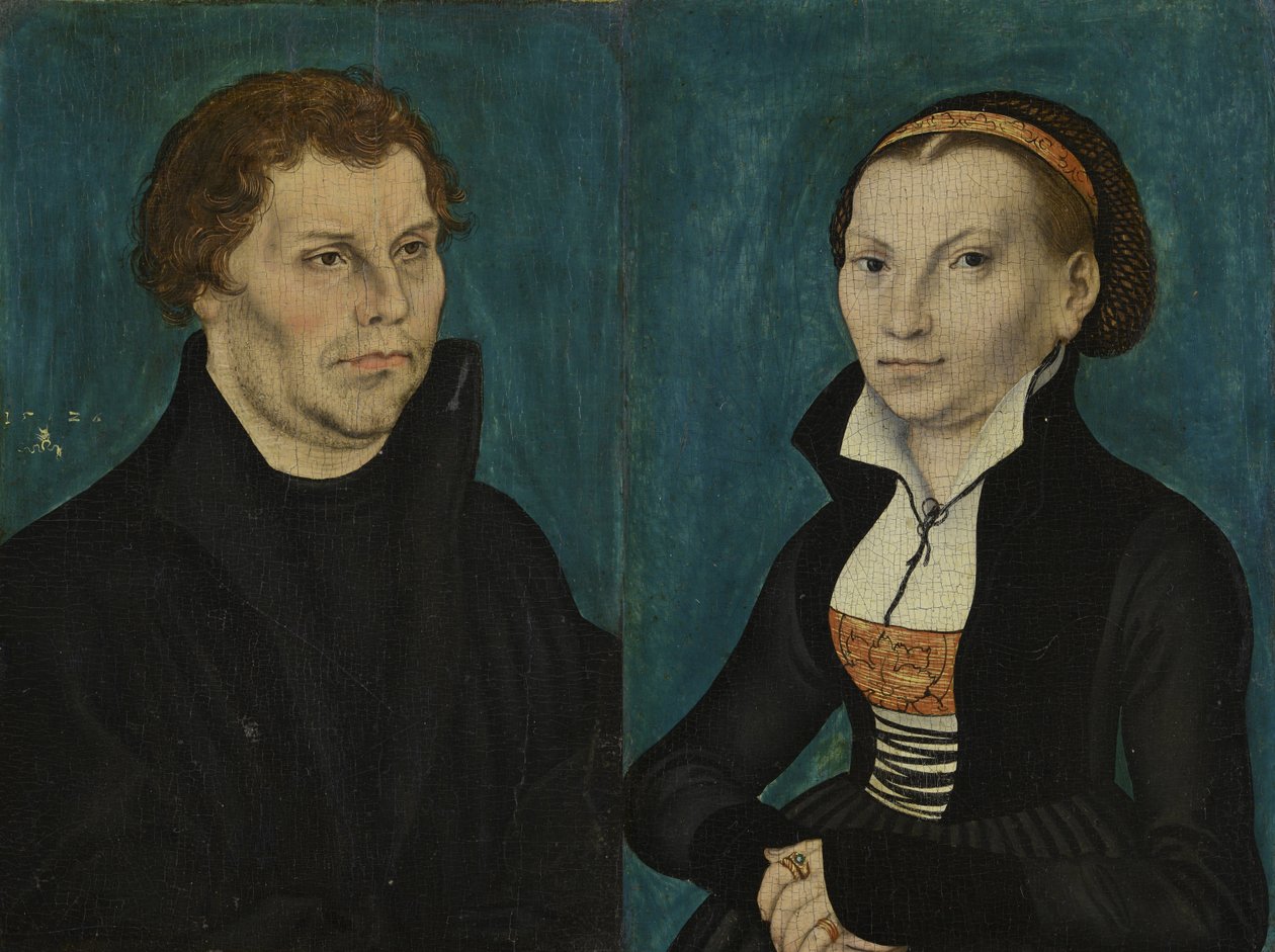 Portretten van Martin Luther en Katharina von Bora door Lucas Cranach the Elder