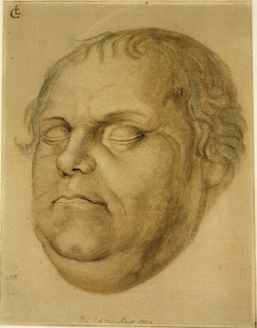 Postuum portret, Martin Luther, 1546 door Lucas Fortenagl
