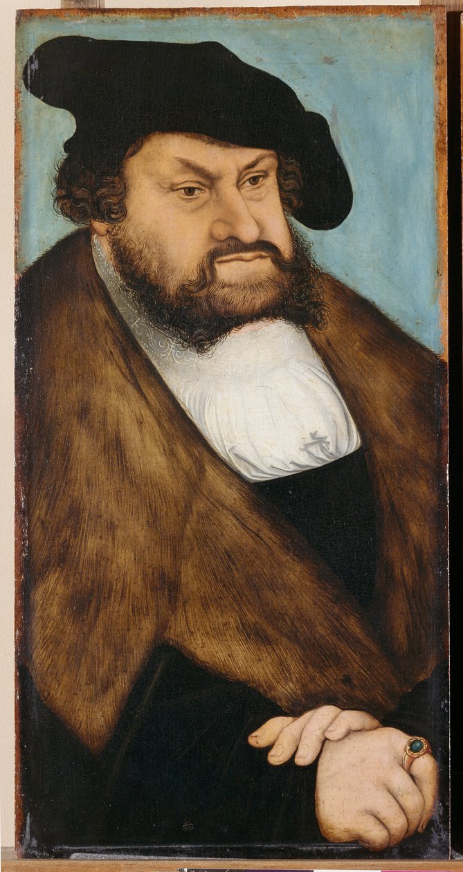 Portret van Johan de Standvastige van Saksen door Lucas Cranach the Elder