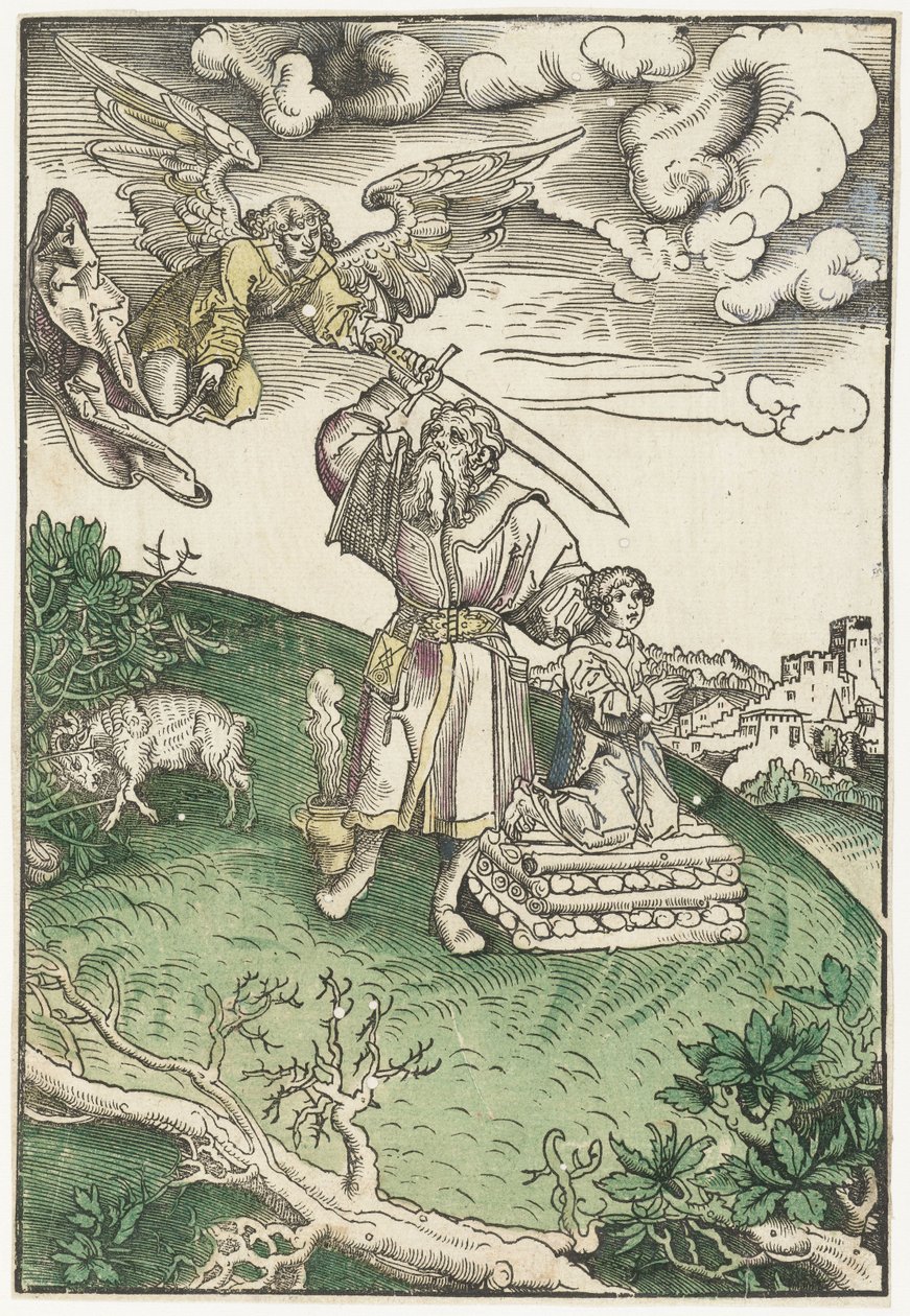 Abraham offert zijn zoon Isaac door Lucas Cranach