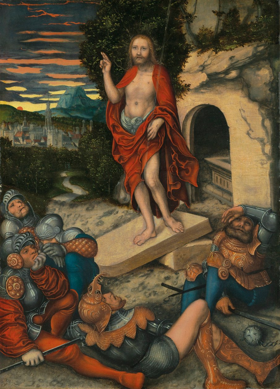 Duits: Auferstehung Christi De opstanding van Christus door Lucas Cranach the Elder