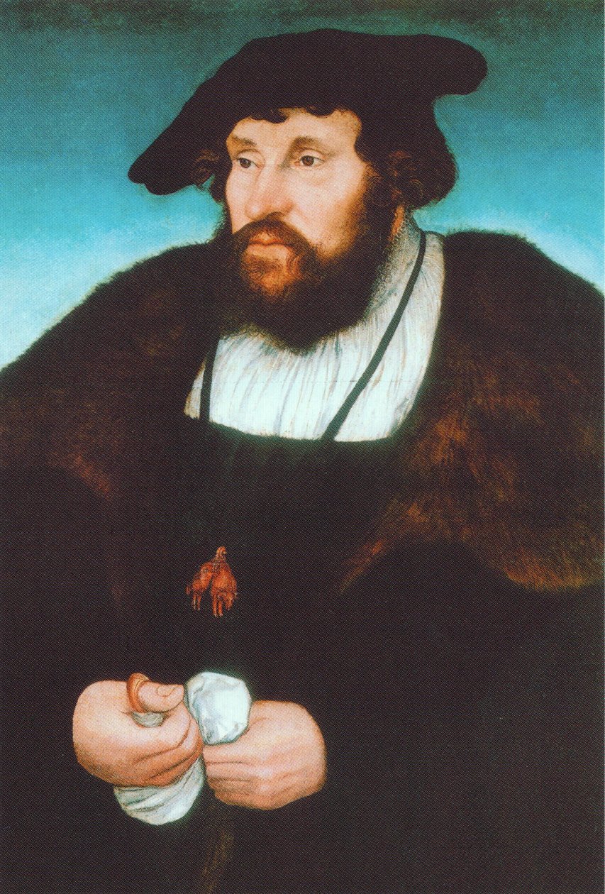Duits: Bildnis Christians II., König von Dänemark Portret van Christian II., koning van Denemarken door Lucas Cranach the Elder