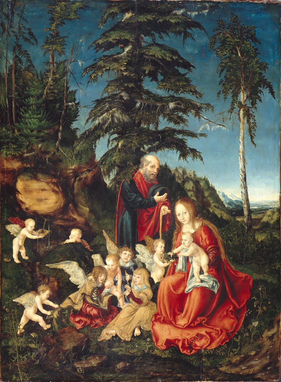 Duits: Rust op de vlucht naar Egypte Rust op de vlucht naar Egypte door Lucas Cranach the Elder