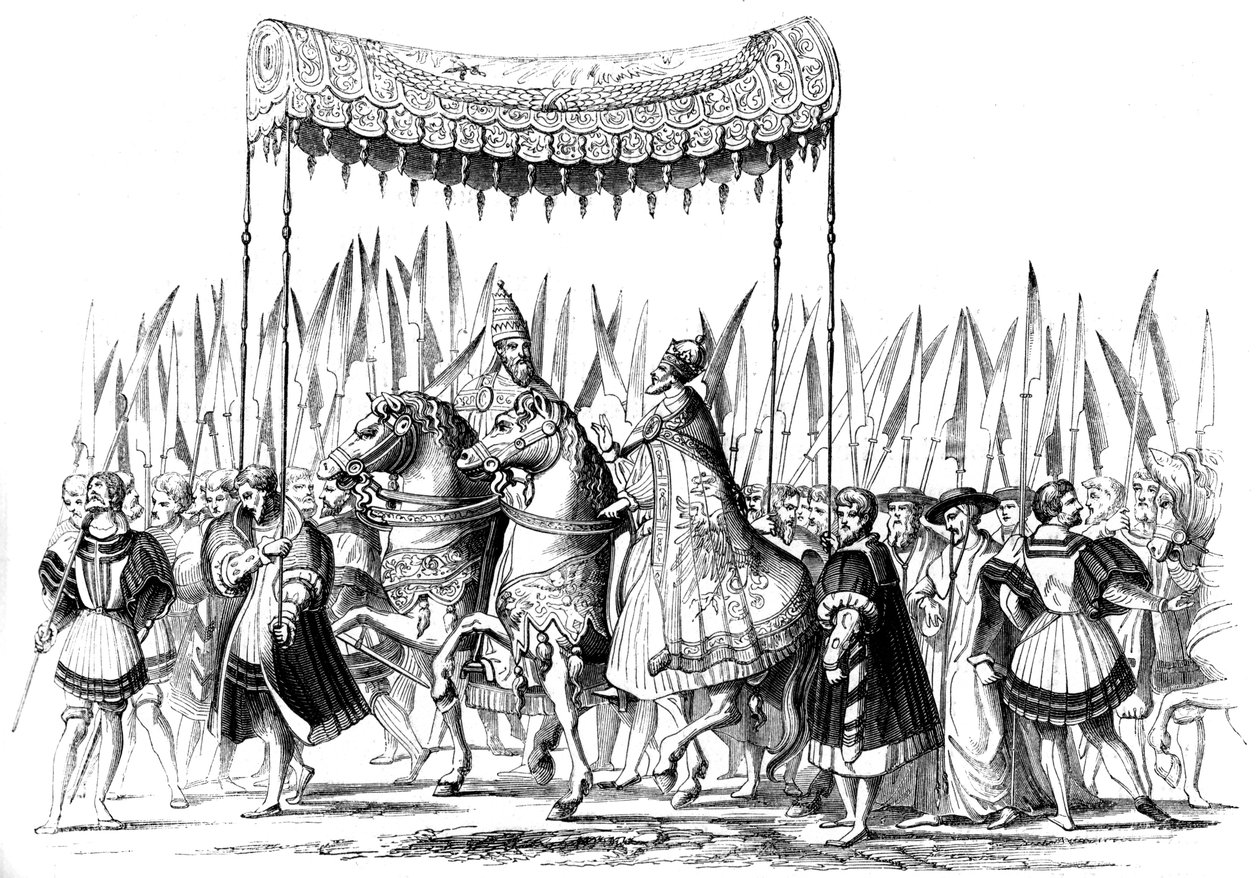 Keizerlijke processie door Lucas Cranach the Elder