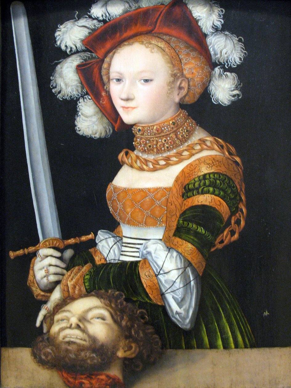 Judith met het hoofd van Holofernes door Lucas Cranach the Elder