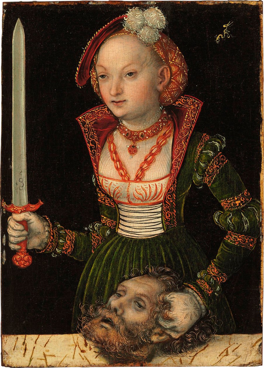Judith met het hoofd van Holofernes door Lucas Cranach the Elder
