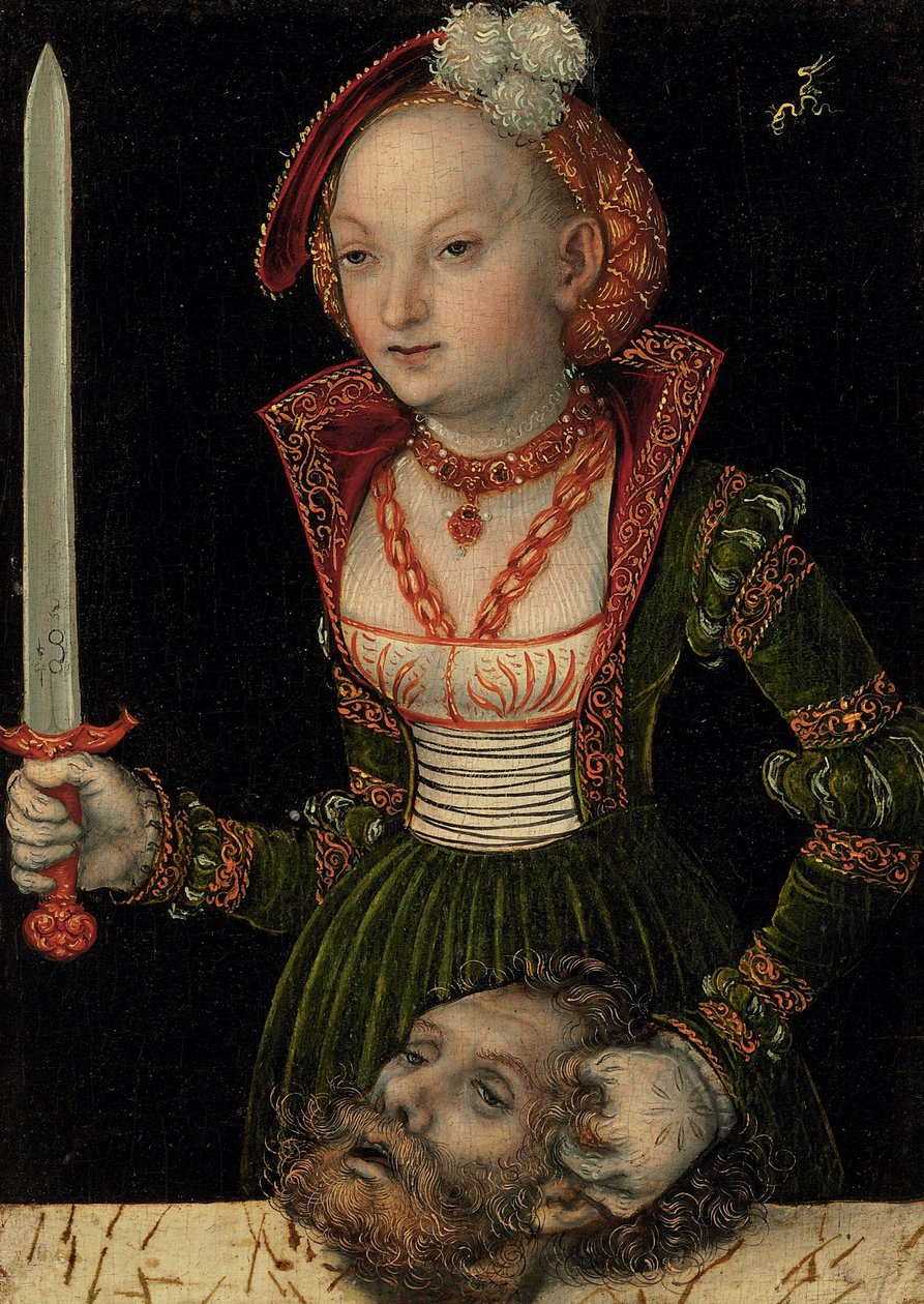 Judith met het hoofd van Holofernes door Lucas Cranach the Elder