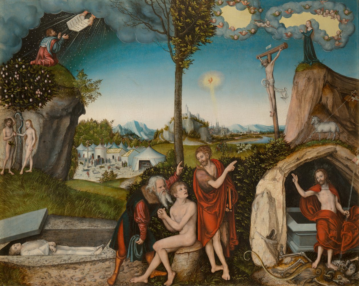 Wet en Genade door Lucas Cranach the Elder