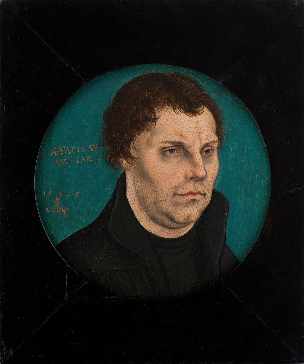 Maarten Luther 1483-1546, 1525 door Lucas Cranach the Elder
