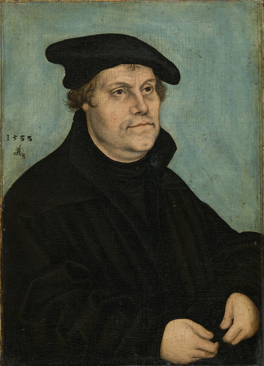 Martin Luther 1483-1546 op de Leeftijd van 50, 1533 door Lucas Cranach the Elder