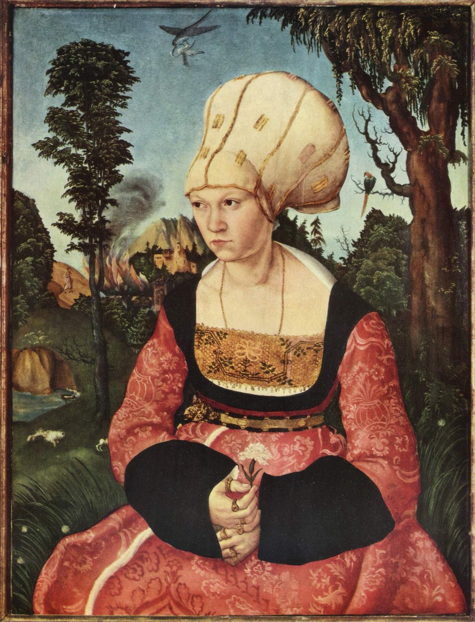 Portret van Anna Cuspinian door Lucas Cranach the Elder