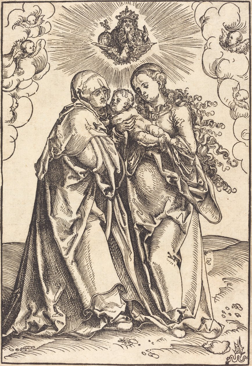 Sint Anna en de Maagd met het Kind door Lucas Cranach the Elder
