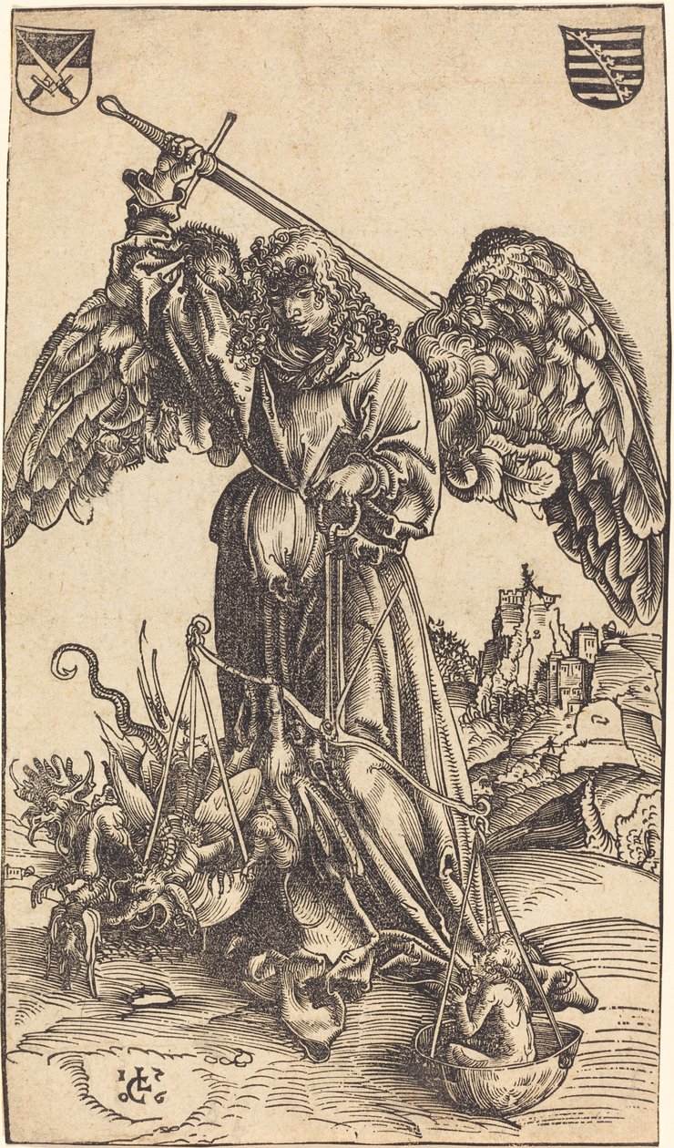 De Aartsengel Michaël Weegt een Ziel door Lucas Cranach the Elder