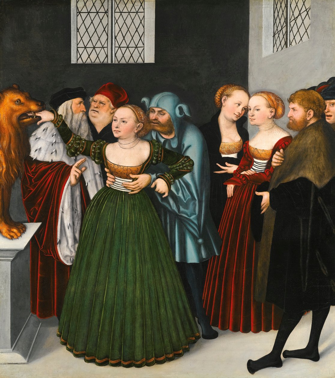 De Bocca della Verità (De fabel van de mond van de waarheid) door Lucas Cranach the Elder