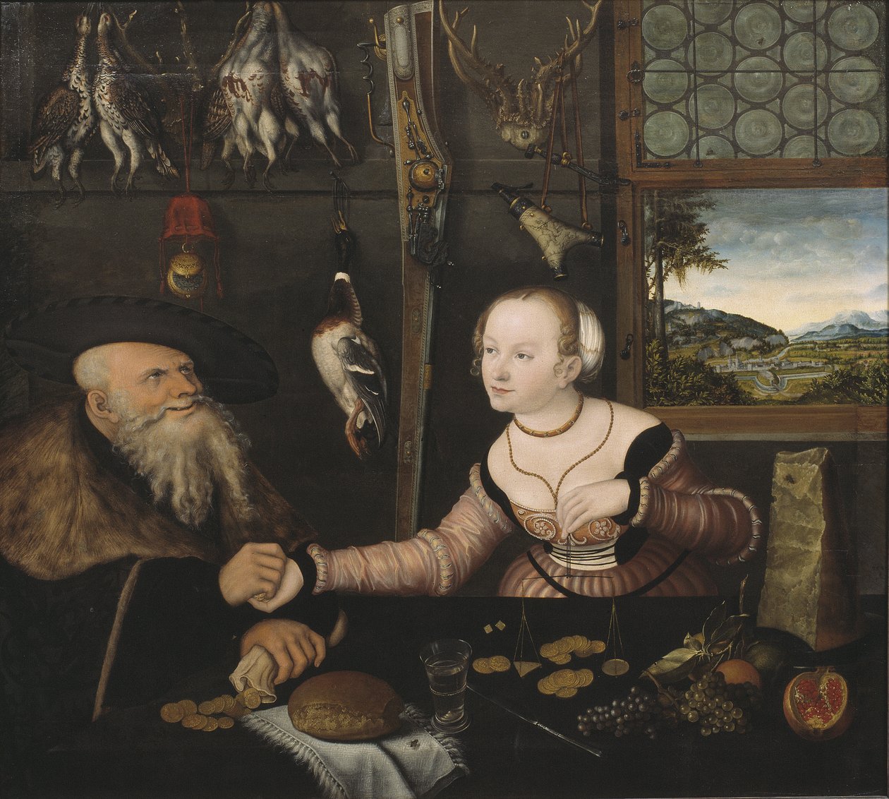 Het slecht passende paar, 1532 door Lucas Cranach the Elder