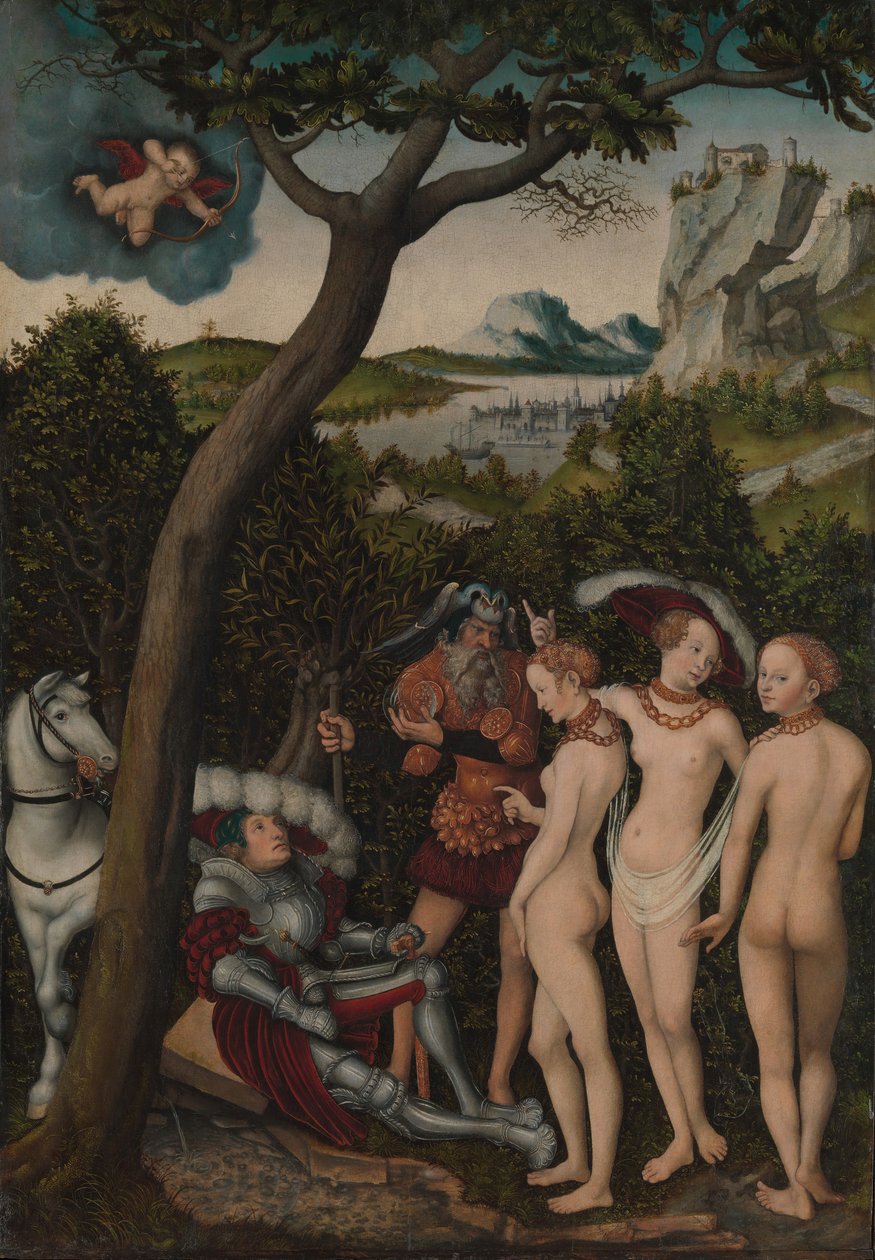 Het Oordeel van Paris door Lucas Cranach the Elder
