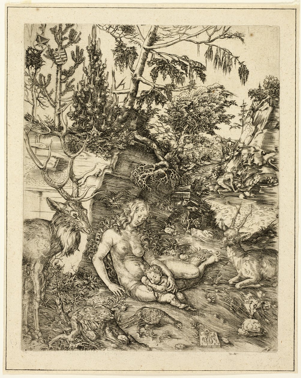 De boetedoening van Johannes Chrysostom door Lucas Cranach the Elder
