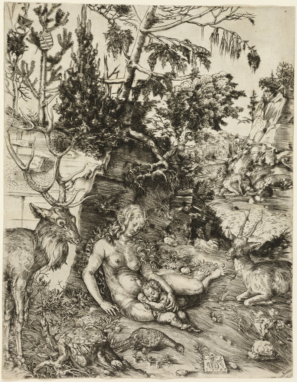 De boetedoening van Johannes Chrysostom door Lucas Cranach the Elder