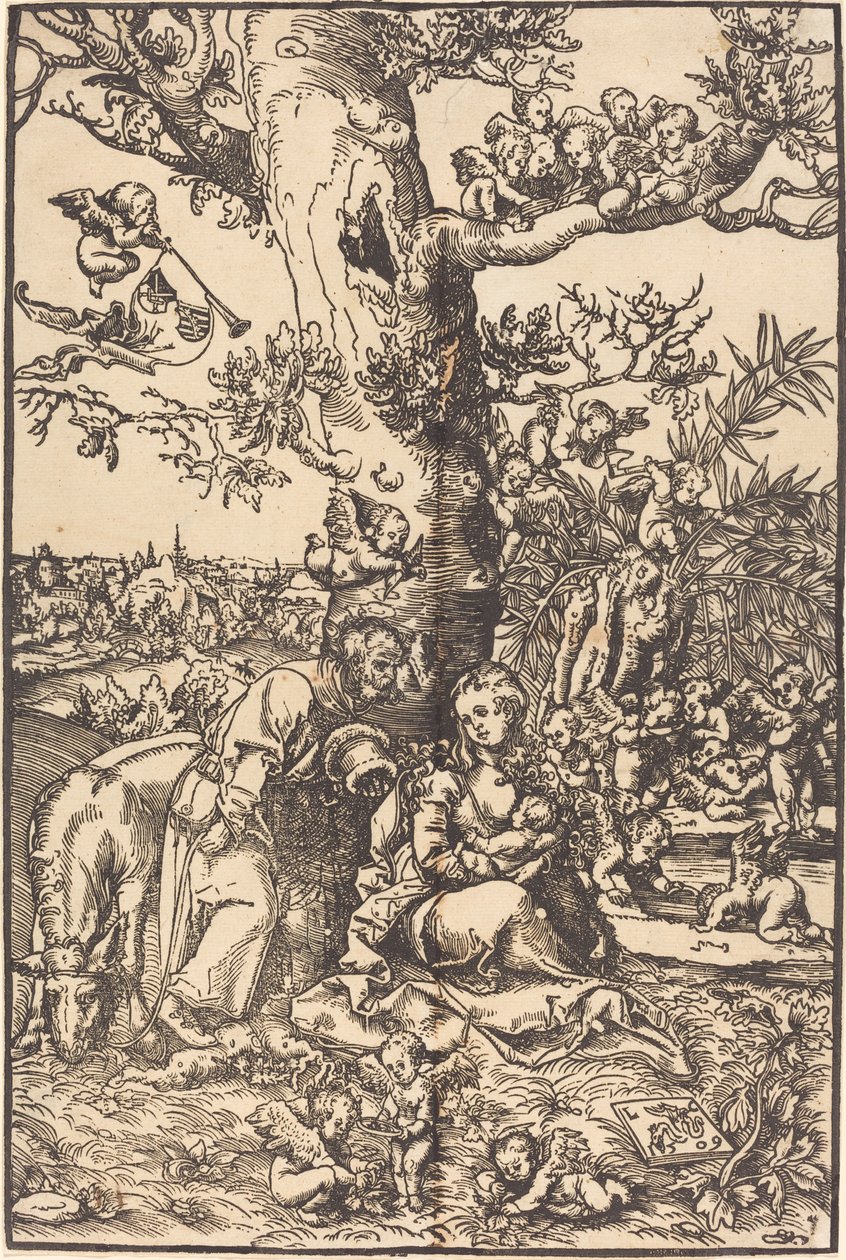 De Rust tijdens de Vlucht naar Egypte door Lucas Cranach the Elder