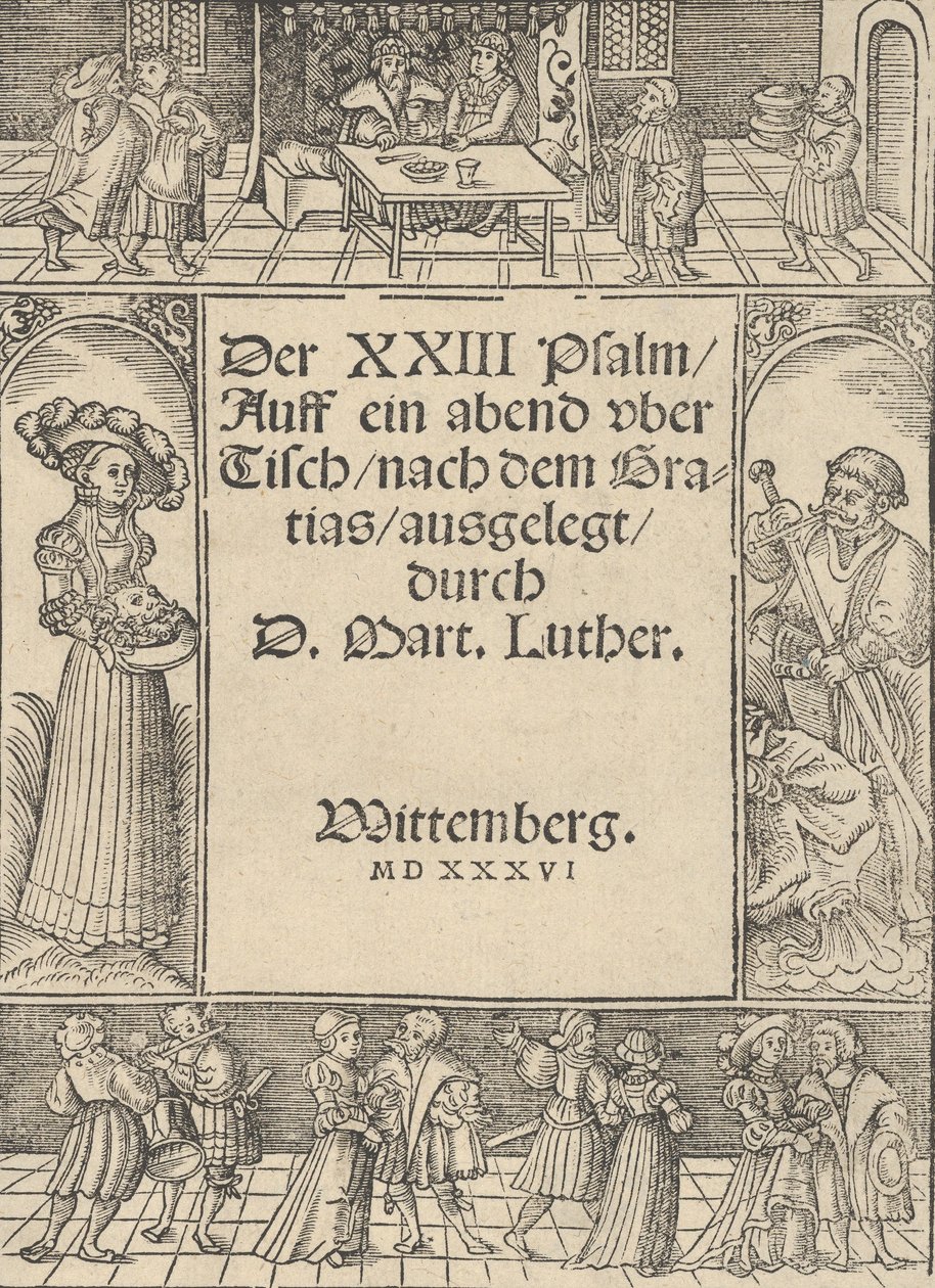 Titelrand met het Verhaal van Salome en St. Johannes de Doper door Lucas Cranach the Elder