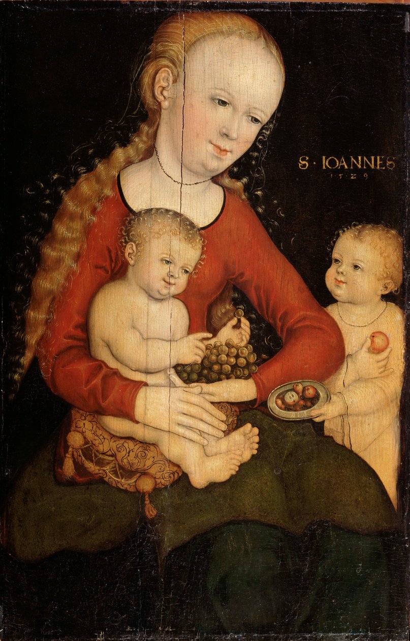 Maagd en kind met Johannes de Doper als jongen door Lucas Cranach the Elder