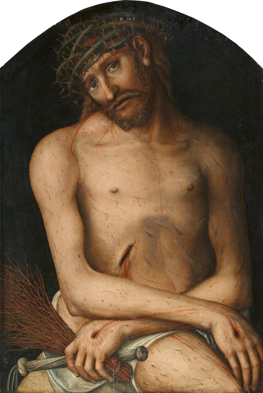 Duits: Christus als Schmerzensmann Christus als Man van Smarten door Lucas Cranach the Elder and workshop