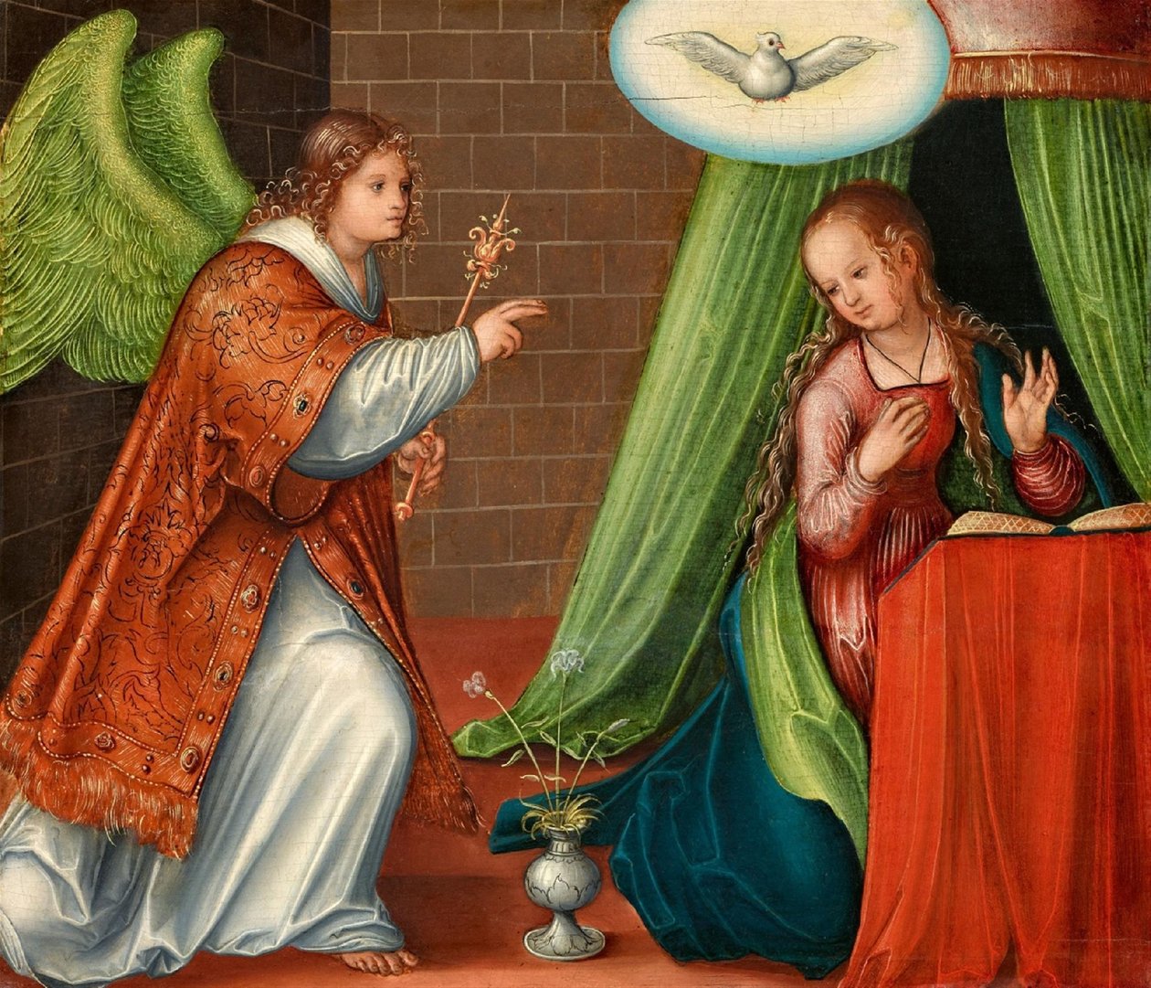 Duits: Verkündigung an Maria De Aankondiging door Lucas Cranach the Elder and workshop