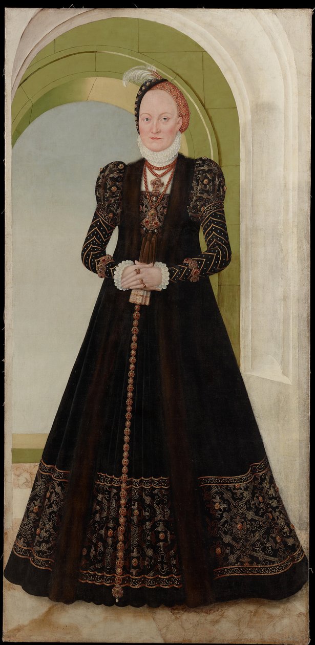 Anna van Denemarken, hertogin van Saksen door Lucas Cranach the Younger
