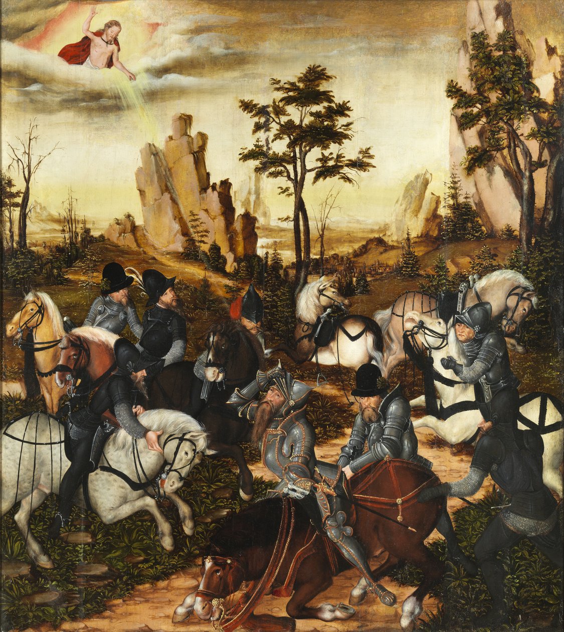 Duits: Die Bekehrung des Paulus De bekering van Sint Paulus door Lucas Cranach the Younger