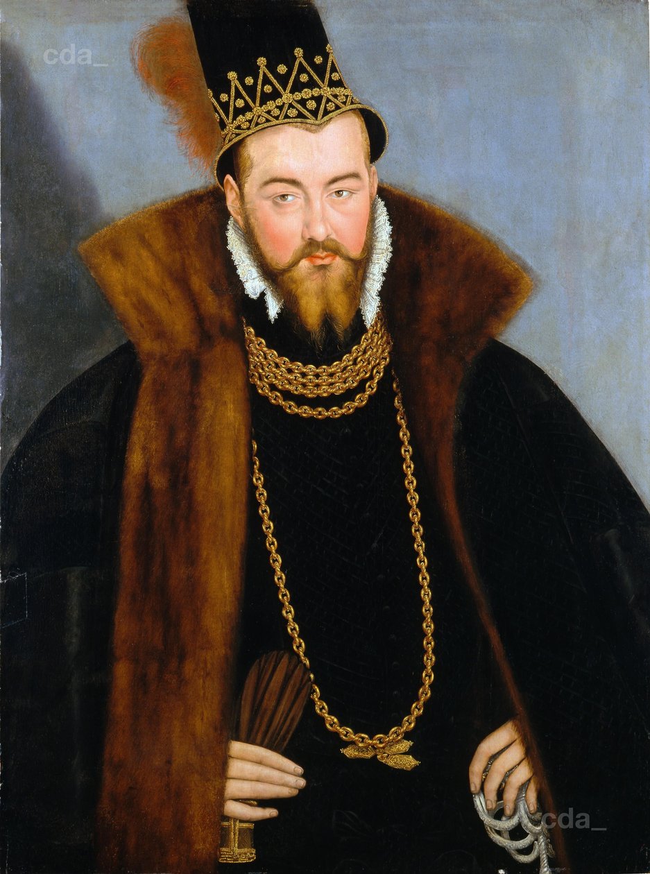 Portret van markgraaf Georg Friedrich van Brandenburg-Ansbach-Bayreuth door Lucas Cranach the Younger