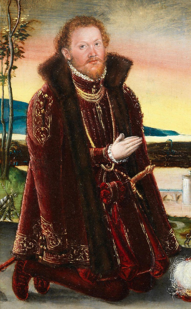 Portret van prins Joachim Ernst van Anhalt door Lucas Cranach the Younger