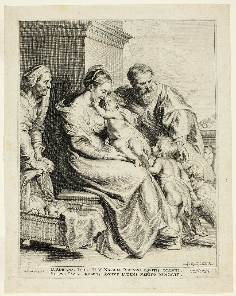 De Heilige Familie met Sint Elisabeth en de Jonge Johannes de Doper door Lucas Emil Vorsterman