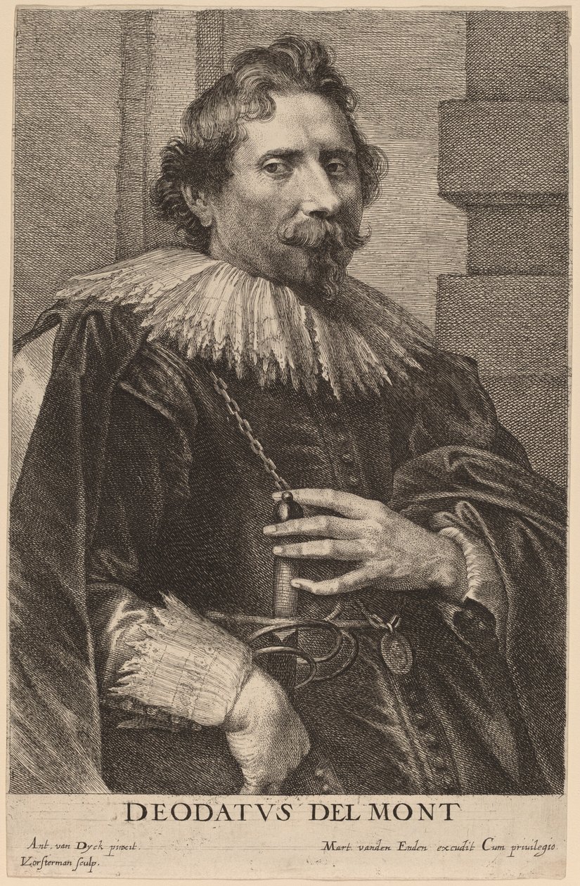 Deodat Delmont door Lucas Emil Vorsterman after Sir Anthony van Dyck