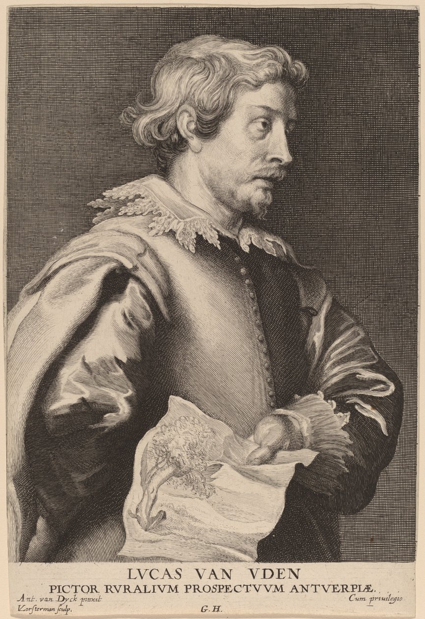 Lucas van Uden door Lucas Emil Vorsterman after Sir Anthony van Dyck