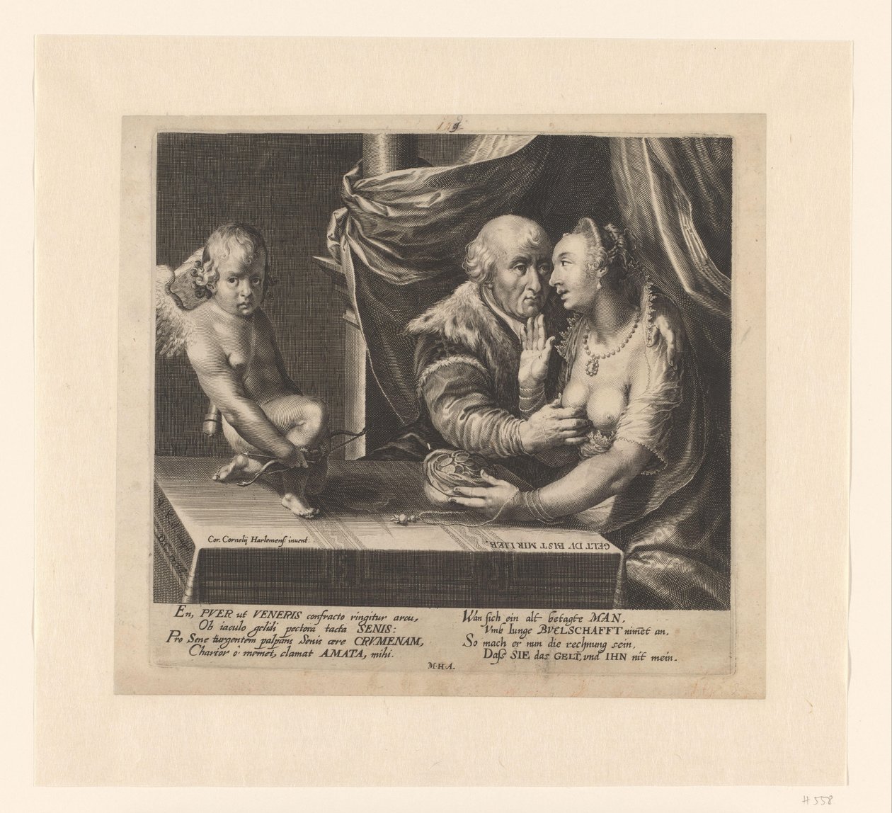 Ongelijk liefdespaar met Cupido door Lucas Kilian