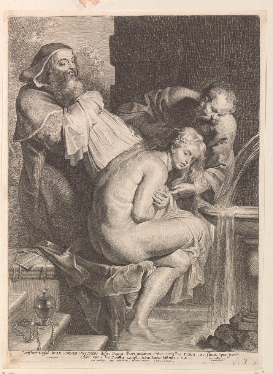 Suzanna en de ouderlingen door Lucas Vorsterman (I)