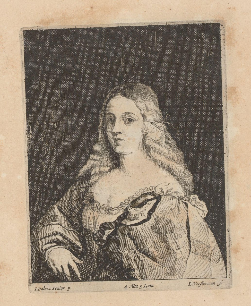 Portret van een jonge Venetiaanse vrouw door Lucas Vorsterman (II)