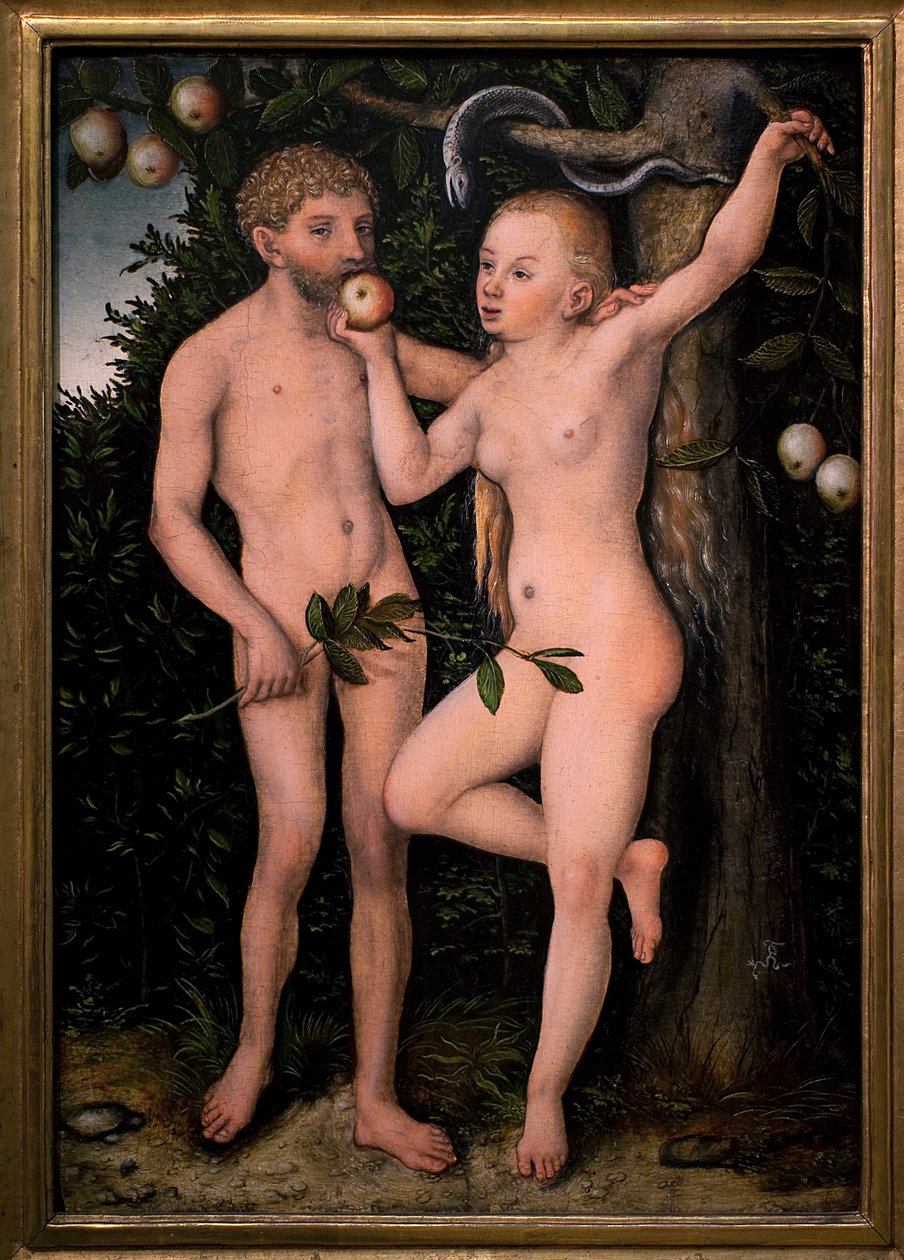 Adam en Eva door Lucas the Elder Cranach