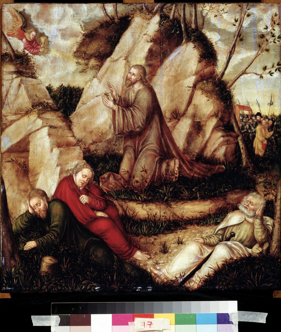Het gebed in de tuin van olijven (Agonie in de tuin) door Lucas the Elder Cranach