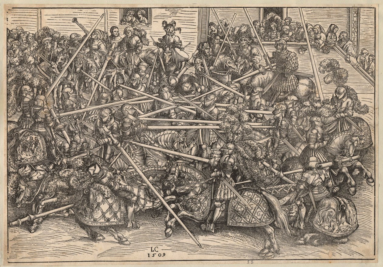 Toernooi door Lucas the Elder Cranach