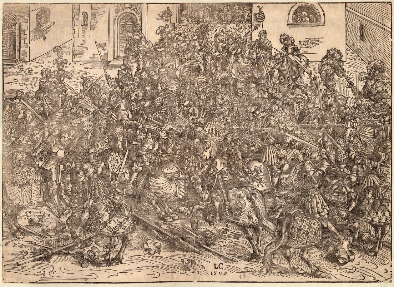 Toernooi door Lucas the Elder Cranach