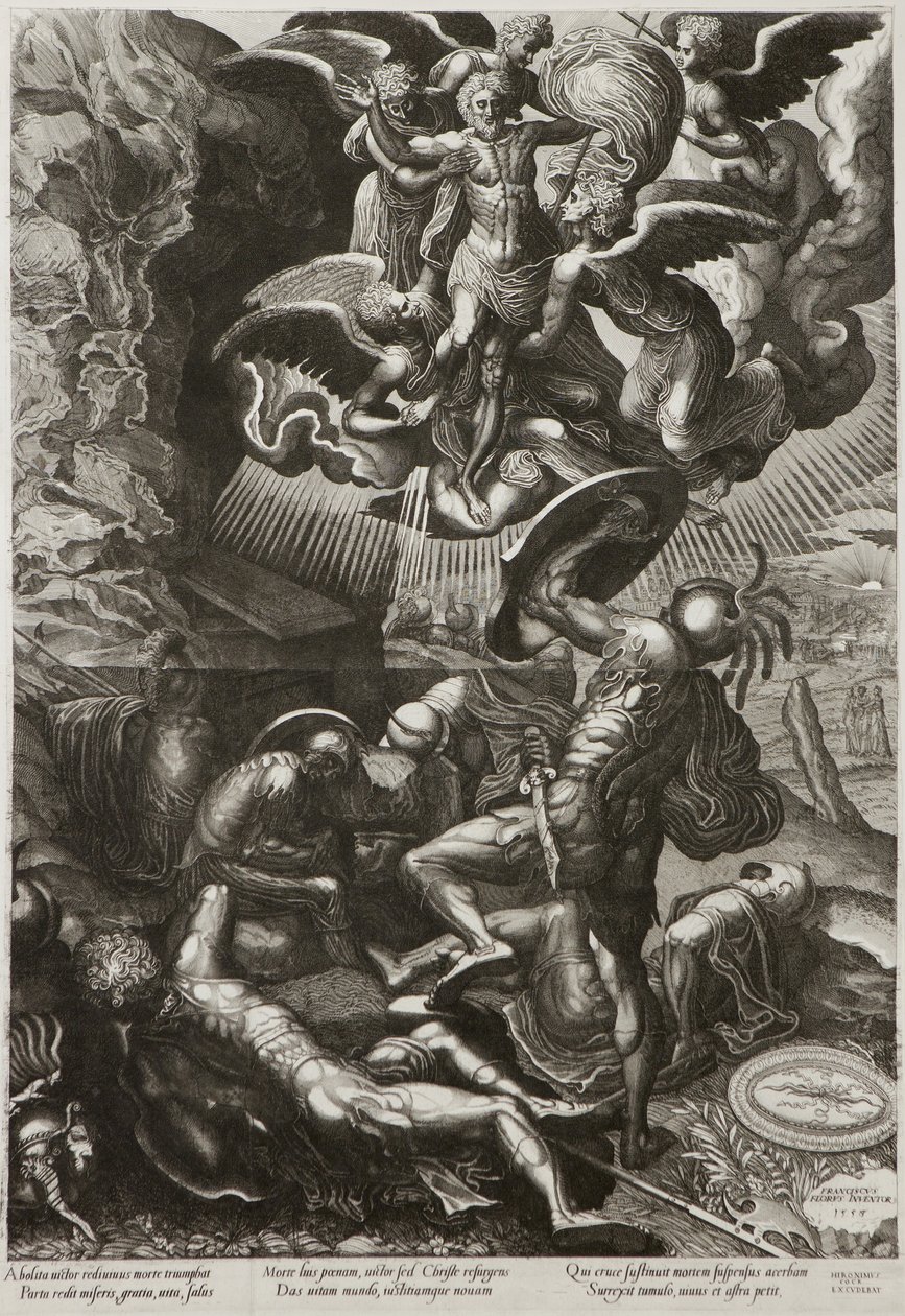 De Opstanding van Christus, 1557 door Lucas van Doetechum