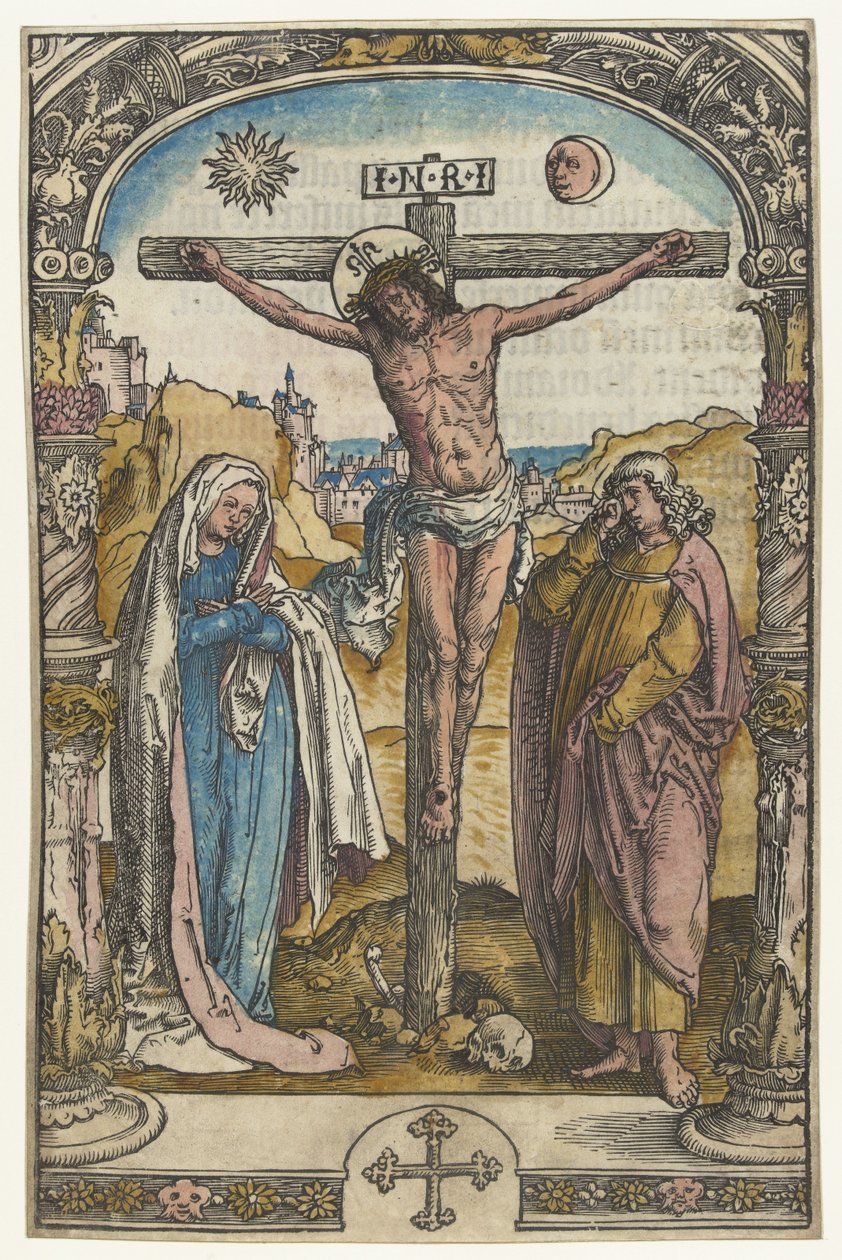 Christus aan het kruis door Lucas van Leyden (attributed to)