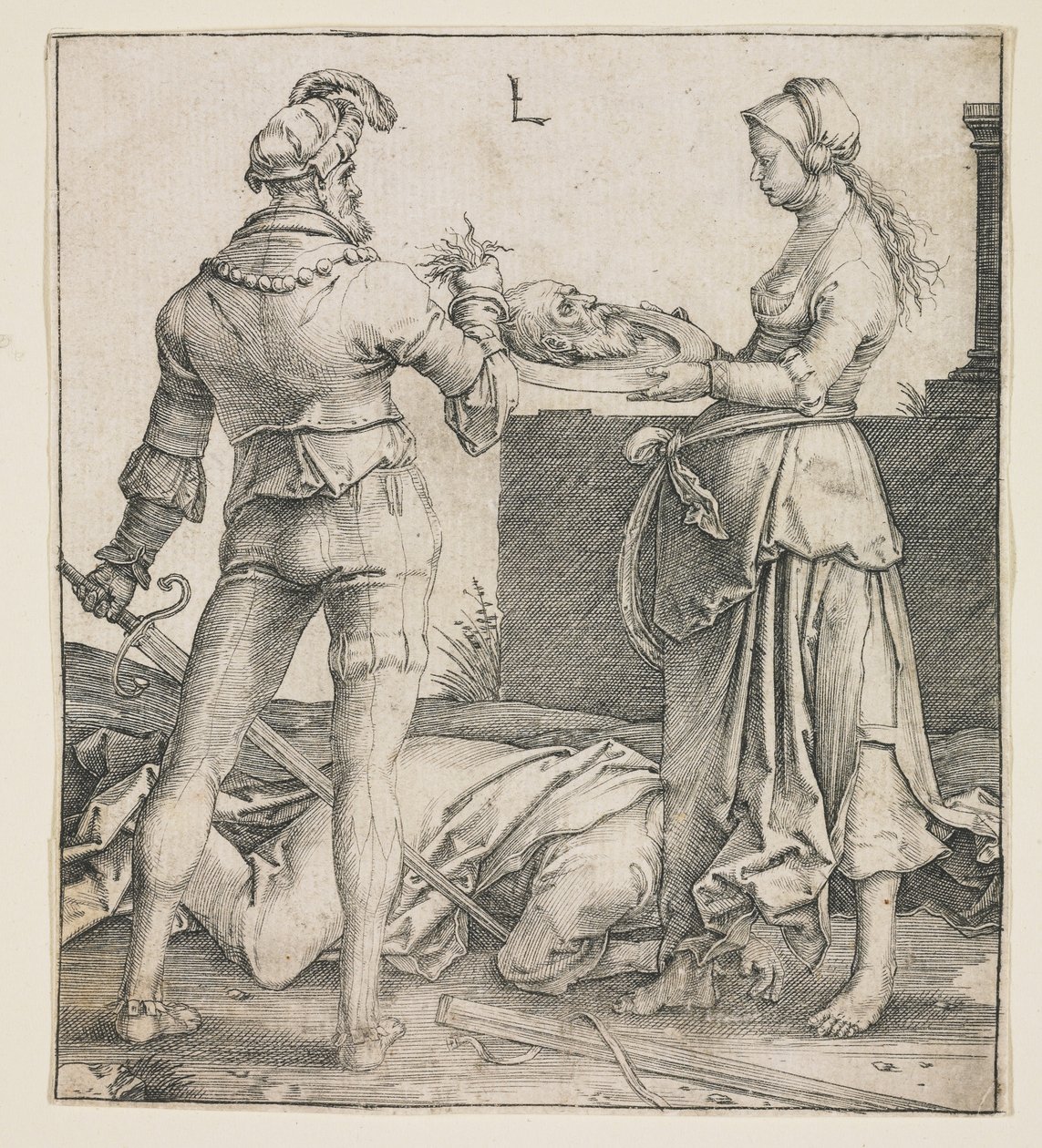 Onthoofding van Johannes de Doper, 1513 door Lucas van Leyden