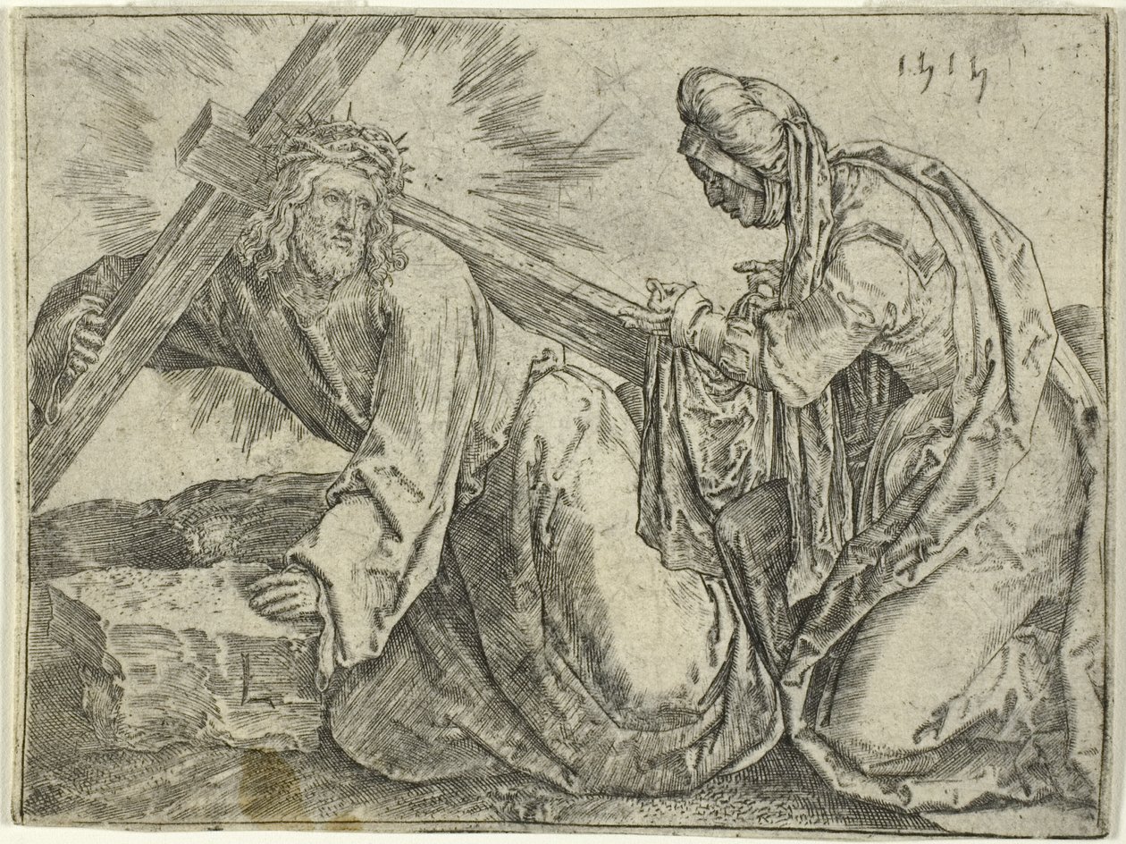Christus draagt het kruis door Lucas van Leyden