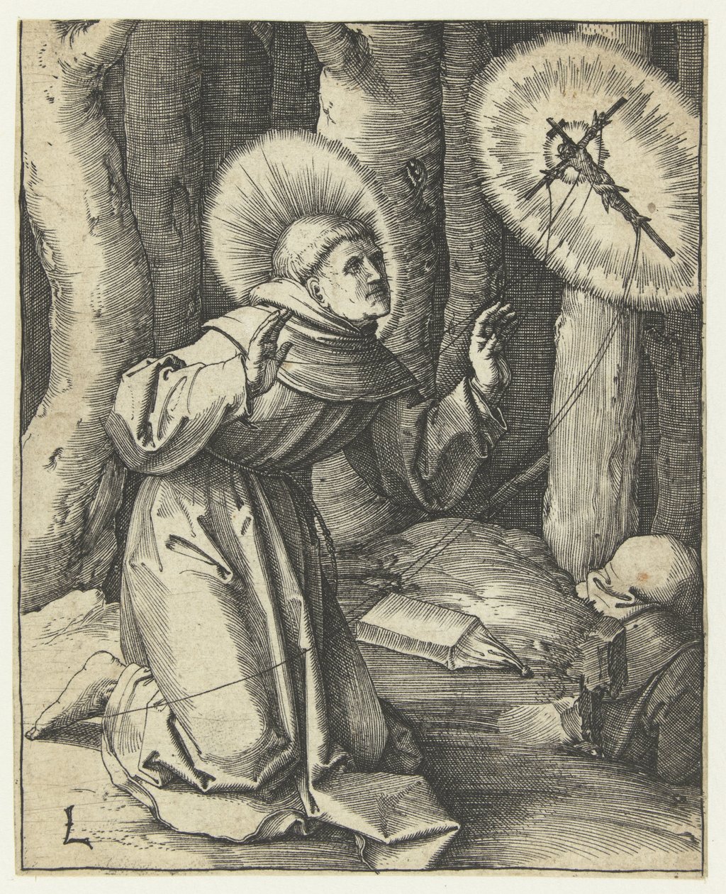 De stigmatisatie van de heilige Franciscus door Lucas van Leyden